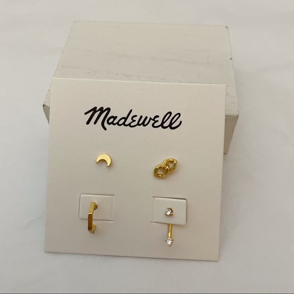 Madewell Mix & Match Earrings Set Vintage Gold - Picture 9 of 12